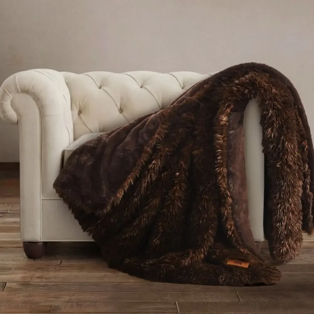 FRYE Arctic Luxe Faux Fur Throw 60”x70”